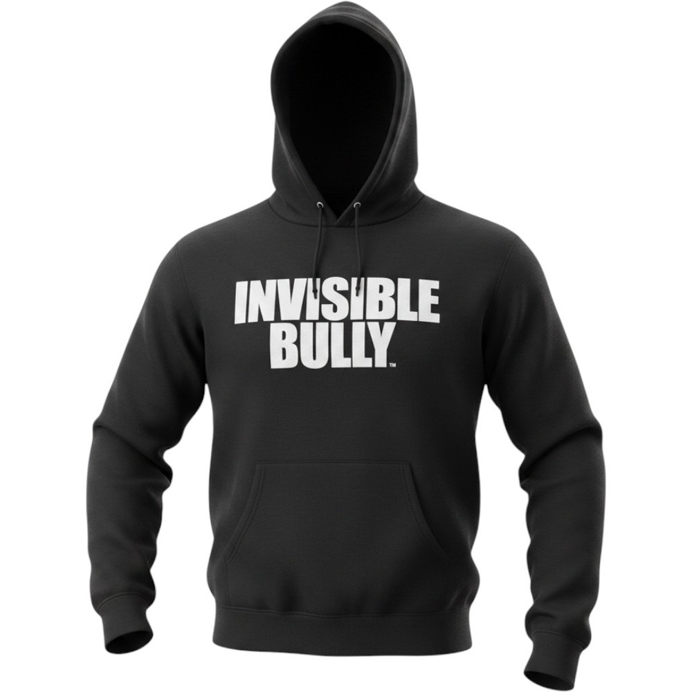 Invisible Bully Mens Black Logo Pullover Hoodie Biggie Smalls Brooklyn Size M
